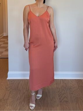 a new day Rust Slip Midi Dress with V-Neck